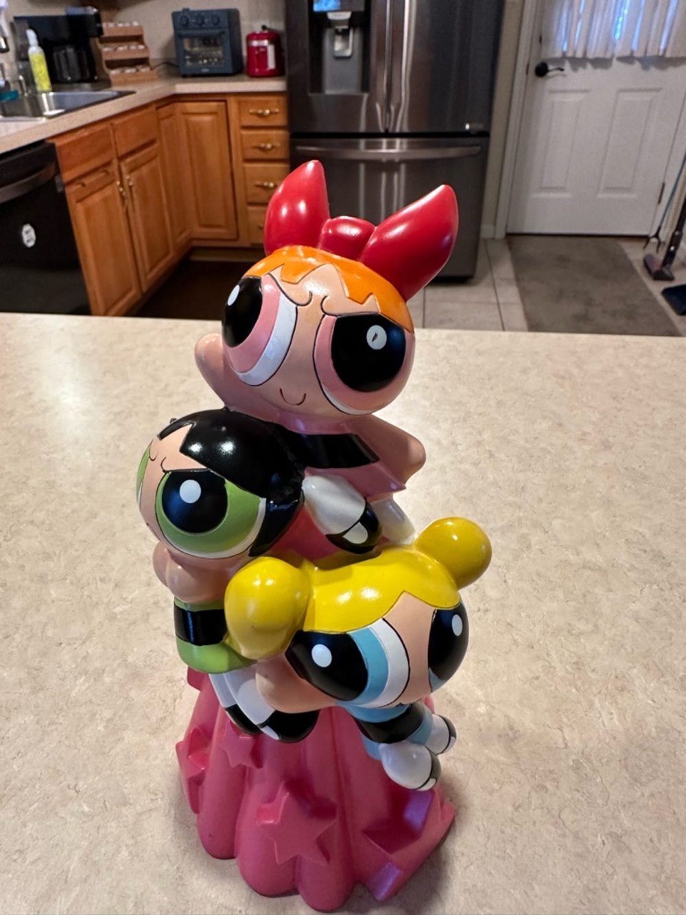 Vintage 2000 Powerpuff Girls Coin Bank Piggy Bank